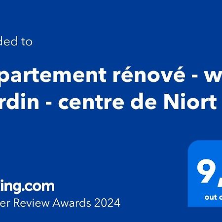 Appartement Renove - Wifi - Jardin - Centre De Ниор Екстериор снимка