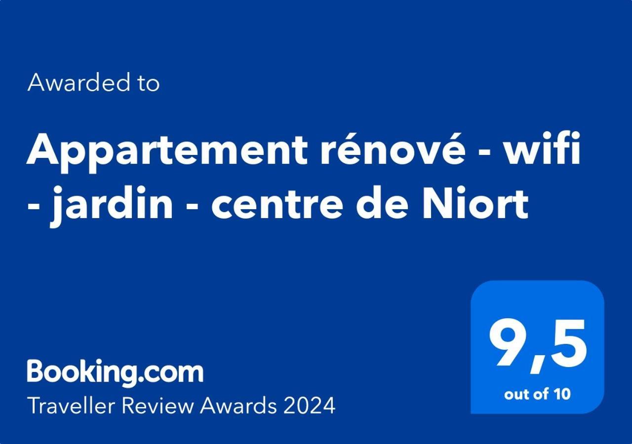 Appartement Renove - Wifi - Jardin - Centre De Ниор Екстериор снимка